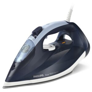 Fier de calcat Philips Azur DST7030/20, 2800W, debit de abur continuu de 50g/min si jet de abur de 250 g, talpa SteamGlide Plus, rezervor de 300ml si sistem de curatare automata...