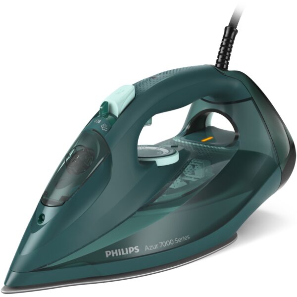 Fier de calcat Philips Azur DST7050/70, 2800W, debit de abur continuu de 50g/min si jet de abur de 250 g, talpa SteamGlide Elite, rezervor de 300ml si sistem de curatare...