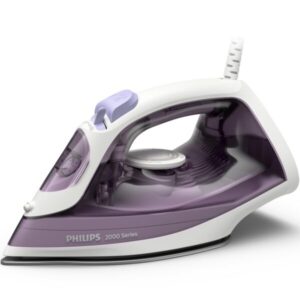 Fier de calcat Philips DST2020/30 Seria 2000, 2000W (240V), debit de abur 25g/min si jet de abur 110g/min, 4 setari de abur, talpa ceramica, sistem anti-picurare, Calc Clean,...