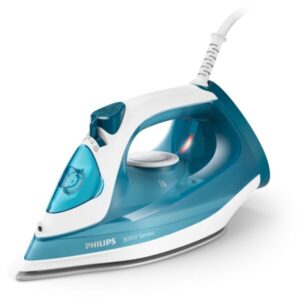 Fier de calcat Philips DST3011/20 seria 3000, 2100W, talpa ceramica, abur 30 g/min, jet de abur 140 g, capacitate rezervor 300ml, glisor anticalcar, sistem anti picurare, Alb/...
