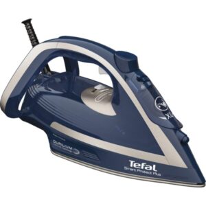 Fier de calcat Tefal Smart Protect Plus FV6872E0, 2800W, jet de abur 260 g/min, abur variabil 0-40 g/min, colector anticalcar, oprire automata, albastru/gri