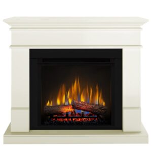 Semineu electric Lisabona vanilla 110 x 95 x 30cm, cu focar 3D Dimplex XHD23 si sunet
