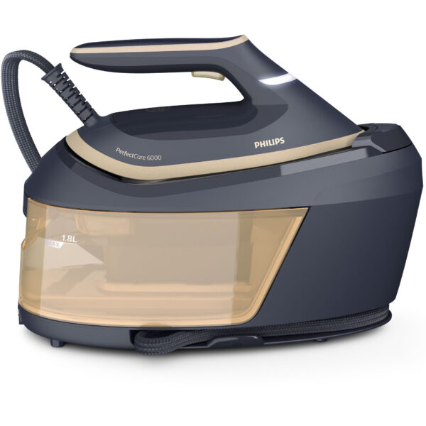 Statie de calcat cu abur Philips PerfectCare seria 6000 PSG6066/20, 2400 W, 8 bari, jet de abur continuu 130 g/min, jet de abur 600 g, OptimalTemp, Smart CalcClean, talpa...
