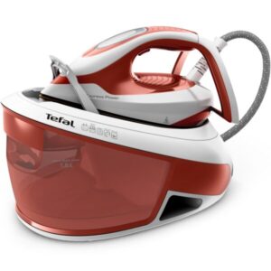 Statie de calcat Tefal Express Power SV8110E0, 2800 W, 6.3 bari, jet de abur 430 g/min, abur variabil 0-120 g/min, rezervor apa 1.8L, talpa Durilium AirGlide, colector...